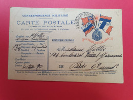 Carte Fm Du Sp 90 Pour Paris En 1917  - J 337 - 1. Weltkrieg 1914-1918