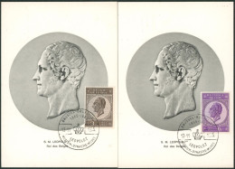 Carte-Maximum (CM) - Centenaire Du Décès De S.M. Roi Léopold Ier N°1349/50 - 1961-1970