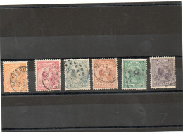 PAYS-BAS    6 Timbres    1891-1909   Y&T: 34, 37 à 39, 41 Et 42   Oblitérés - Gebraucht