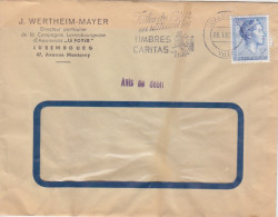 Lettre à Entête "J. Wertheim-Mayer" Obl. Flamme Luxembourg Ville Le 8/1/62 Sur N° 584A, Avis De Débit - Brieven En Documenten