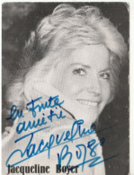 Jacqueline Boyer- Carte Photo Avec Autographe - Femmes Célèbres