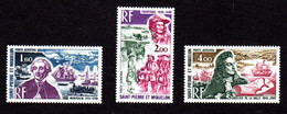 S.P.M. 1973 - PA  Yvert N° 54/56 -  Neuf **/ MNH - 3 Valeurs, Personnages Célèbres - Nuevos