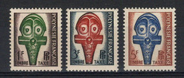 Polynesie - Taxe YV 1 à 3 N** MNH Luxe Complète , Masques - Impuestos