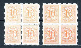 BE   850 - 850a   XX   ---  Les Deux Nuances En Blocs De 4  --  Très Frais - 1951-1975 Heraldieke Leeuw