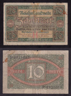 GERMANIA 10 MARCHI 1920  PIK 67 MB - 10 Mark