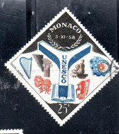 MONACO 1959 OPENING OF UNESCO 25fr USED USATO OBLITERE' - Used Stamps