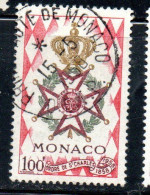 MONACO 1958 ORDER OF ST. CHARLES 100fr USED USATO OBLITERE' - Usados