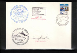 Germany 1987 Antarctica -German Antarctic Expedition ANT-VI-Georg Von Neumayer Station Atca Bay Interesting Signed Cover - Expéditions Antarctiques