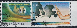 UNO Genf - Verbot Chemiewaffen (MiNr: 204/5) 1991 - Gest Used Obl - Oblitérés