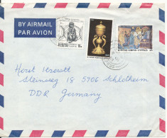 Cyprus Republic Air Mail Cover Sent To Germany DDR 5-1-1983 Topic Stamps - Brieven En Documenten