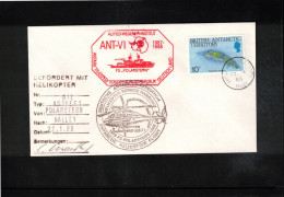 British Antarctic Territory 1988 Antarctica - German Antarctic Expedition ANT-VI  - Ship POLARSTERN - Helicopter Post - Expéditions Antarctiques