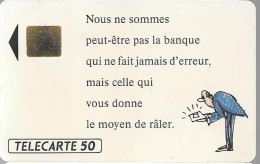 CARTE-PRIVEE-50U-So3-02/91-D603-BANQUE CIC-R°Mat-N°asers A 113528-1000Ex-Utilisé-TBE-Cote Uti 320€ - Ad Uso Privato