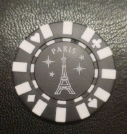 Jeton De Casino Souvenir "Poker / Paris - Tour Eiffel" Jeton De Jeu France - Casino