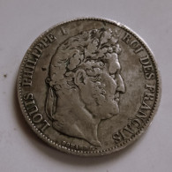 FRANCE  5 Francs Louis Philippe 1845 W Lille Argent - 5 Francs