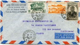 SAINT-PIERRE-ET-MIQUELON LETTRE PAR AVION DEPART ST PIERRE ET MIQUELON 16-5-1951 POUR LA FRANCE - Briefe U. Dokumente