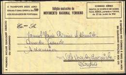 Aerogramme/ Aerograma Militar - Angola > Vila Nova Da Barquinha, Portugal -|- 1967 - SPM 7006 - Angola