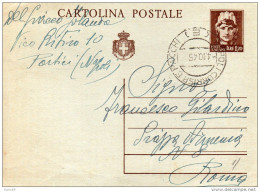 1945 CARTOLINA CON ANNULLO NAPOLI - Entero Postal