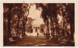 1929  CARTOLINA  CON ANNULLO ROMA  + TARGHETTA - VILLA UMBERTO 1 - GIARDINO DEL LAGO - Parchi & Giardini