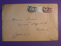 DG16 AEF GABON   BELLE  LETTRE PURE ARCHIVE 1931 LIBREVILLE A BORDEAUX+BORD +CACHET CIRE ROUGE +AFF. INTERESSANT+++ - Brieven En Documenten