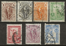 GRECE: Obl., N° YT 146 à 152, 7tp,TB - Used Stamps