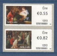 EIRE Irlande, **, Yv D 41, 42, Mi AT 41, 42, SG 37 A, Vignettes Adhésives De Distributeur, Noël, - Vignettes D'affranchissement (Frama)