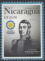 NICARAGUA JOSE De SAN MARTIN BICENTENNIAL ARGENTINA Sc 2518 MNH 2011 - Nicaragua