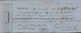 Luxembourg - Luxemburg  -  WECHSEL VON 38 TALER + 27 GROSCHEN An Herrn Berger  1868 - Luxemburg