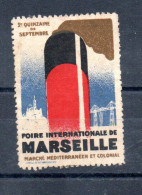 FRANCE -- Vignette, Cinderella -- Foire Internationale De MARSEILLE -- 2° Quinzaine De Septembre - Tourism (Labels)