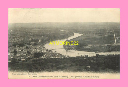 CPA  -  CASTELMORON SUR LOT  Vue Generale Et Route De La Gare - Castelmoron