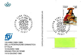 ITALIA ITALY - 2000 ROMA Giubileo Degli Sportivi Su Cartolina FGI 1989 120 Anni Federazione Ginnastica Italiana - 7239 - Christianisme
