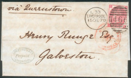 England / United Kingdom Auslandsbrief Mit Mi.-Nr.28 Liverpool 15 Dez. 1870 Nach Galorsten/USA über Rußland, Feinst - Covers & Documents