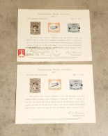 MANCHESTER ENGLAND INTERNATIONAL AIRMAIL EXHIBITION APEX 73 - 2 SOUVENIR CARDS - Maximum Cards