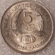 GUINEA : SCHAARSE 5 FRANCS SEKOU TOURE 1962 KM 5 Br.UNC - Guinée