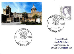 ITALIA ITALY - 2000 PALERMO Giubileo 2000 Annullo Utilizzato Nel Chiosco Vicino Alla Cattedrale - 3909 - Christianisme