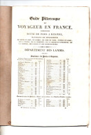 LIVRE . " GUIDE PITTORESQUE DU VOYAGEUR EN FRANCE " . DÉPARTEMENT DES LANDES - Réf. N°277L - - Aquitaine