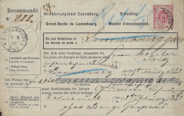 Luxembourg - Luxemburg  -  Mandat D'Encaissement   -  1883  Au Bureau De La Poste  Luxembourg - Luxemburg