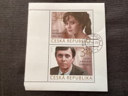 Yvert 1051/1052 Pofis 1217/1218 Oblitéré CZ 2023 Acteurs Tchèques Josef Abraham Et Libuse Safrenkova - Used Stamps