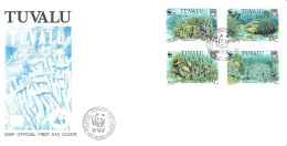 TUVALU - FDC WWF 1992 - CORAL / 4290 - Tuvalu