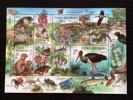 Yvert BF 99 Pofis 1222/1225 ** CZ 2023 Nature Parc National Podyji Faucon Marmotte Lézard.cigogne Faune - Unused Stamps