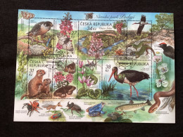 Yvert BF 99 Pofis 1222/1225 Oblitérés CZ 2023 Nature Parc National Podyji Faucon Marmotte Lézard.cigogne Faune - Used Stamps