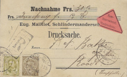 Luxembourg - Luxemburg  -   Eug.Mailliet , Schlindermanderscheid  -  Quittung Durch Postnachnahme  1911 ( Pli Droite ) - Lussemburgo