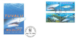 TUVALU - FDC WWF 2000 - SHARK / 4294 - Tuvalu (fr. Elliceinseln)