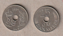 00326) Dänemark, 25 Öre 1986 - Danemark