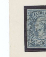 ALLEMAGNE - SAXE - N°12 -10 NG BLEU Obl -ETAT TTB - - Sachsen