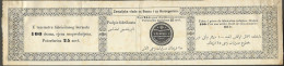 Bande  Tabac  A Priser   1870  - 1900  -zemaljska Vlada  Za Bosnu I Za  Hercegovinu  - 100 Drama  - Bosnie - Hercegovie - Documents