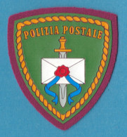 ITALIA ° Polizia Di Stato, Stemma In Gomma Su Feltro 58x65 Mm ° Reparto: POLIZIA POSTALE * Rif. MLT-010 - Police