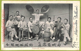 Af4123  - CHINA - Vintage POSTCARD - Chinese Musicians - 1902 - Chine