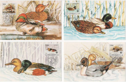 Yugoslavia 1989, Protected Animal Species - Duck, Fauna, WWF, 4 MC, Michel 2328 - 2331 - Brieven En Documenten