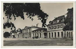 SOLOTHURN: Hauptbahnhof Mit Oldtimer, Foto-AK 1931 - Soleure