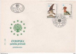 Yugoslavia, FDC, 1985, European Protection Of The Nature - Birds, Fauna, Michel 2100 - 2101 - Cartas & Documentos